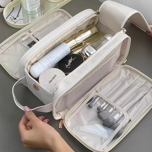“high capacity wash bag and makeup storage pouch”