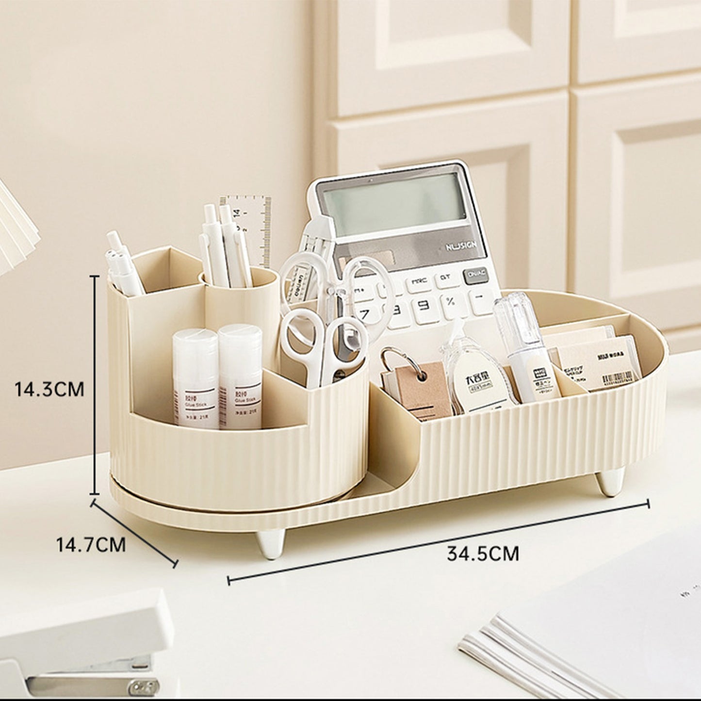 Rotating Makeup Organizer — Large Capacity Cosmetic Display Case