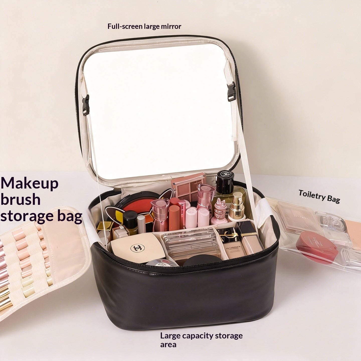 Spacious Travel Makeup Bag — Your Ultimate Cosmetic Organizer