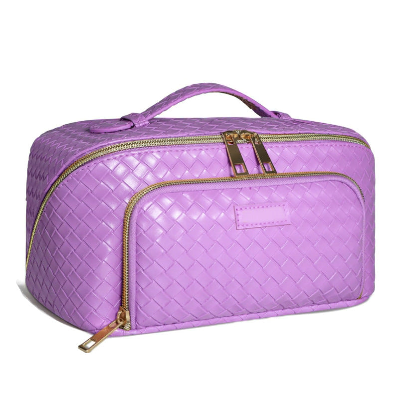 “high capacity cosmetic bag for travel and home”