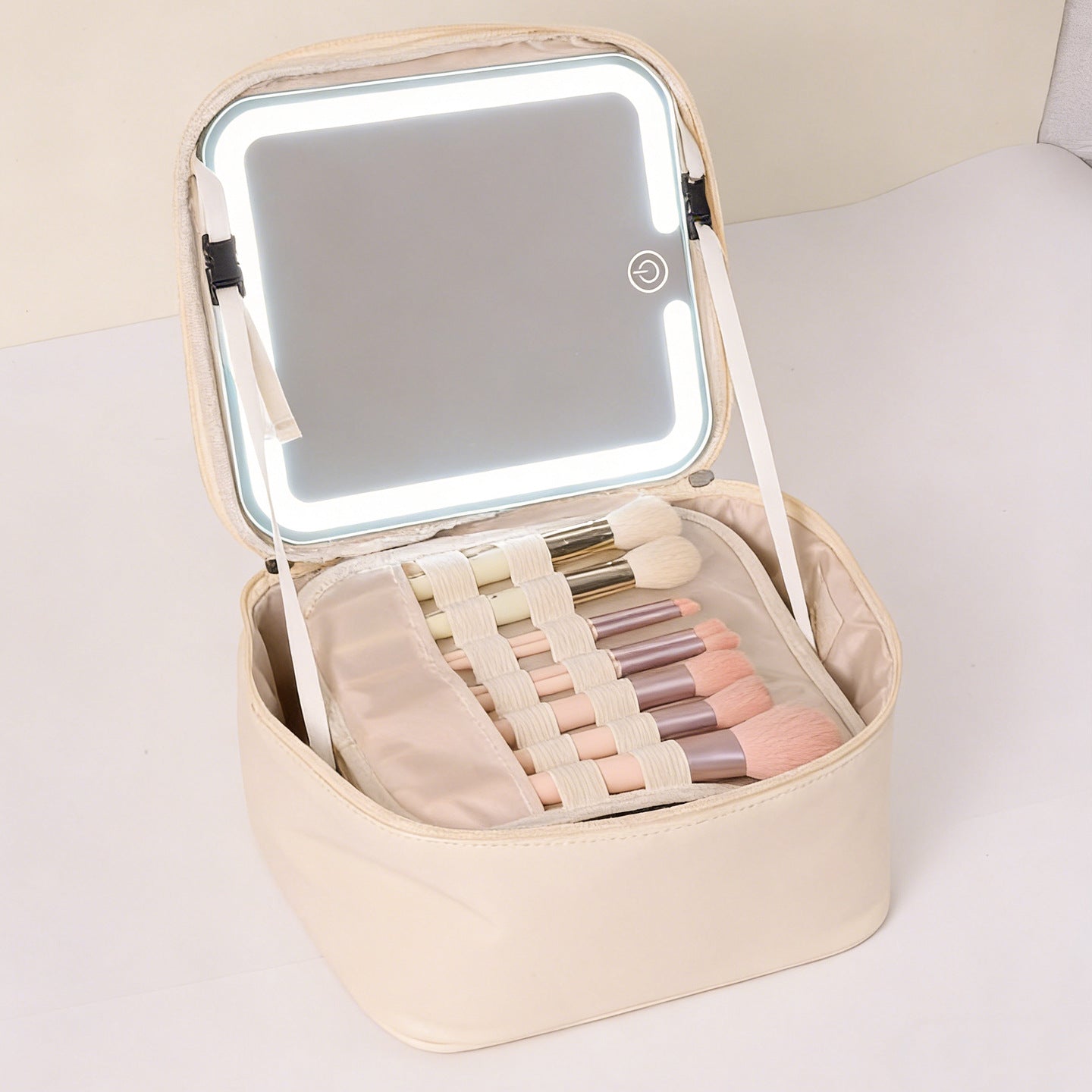 “Makeup brush storage travel makeup case”