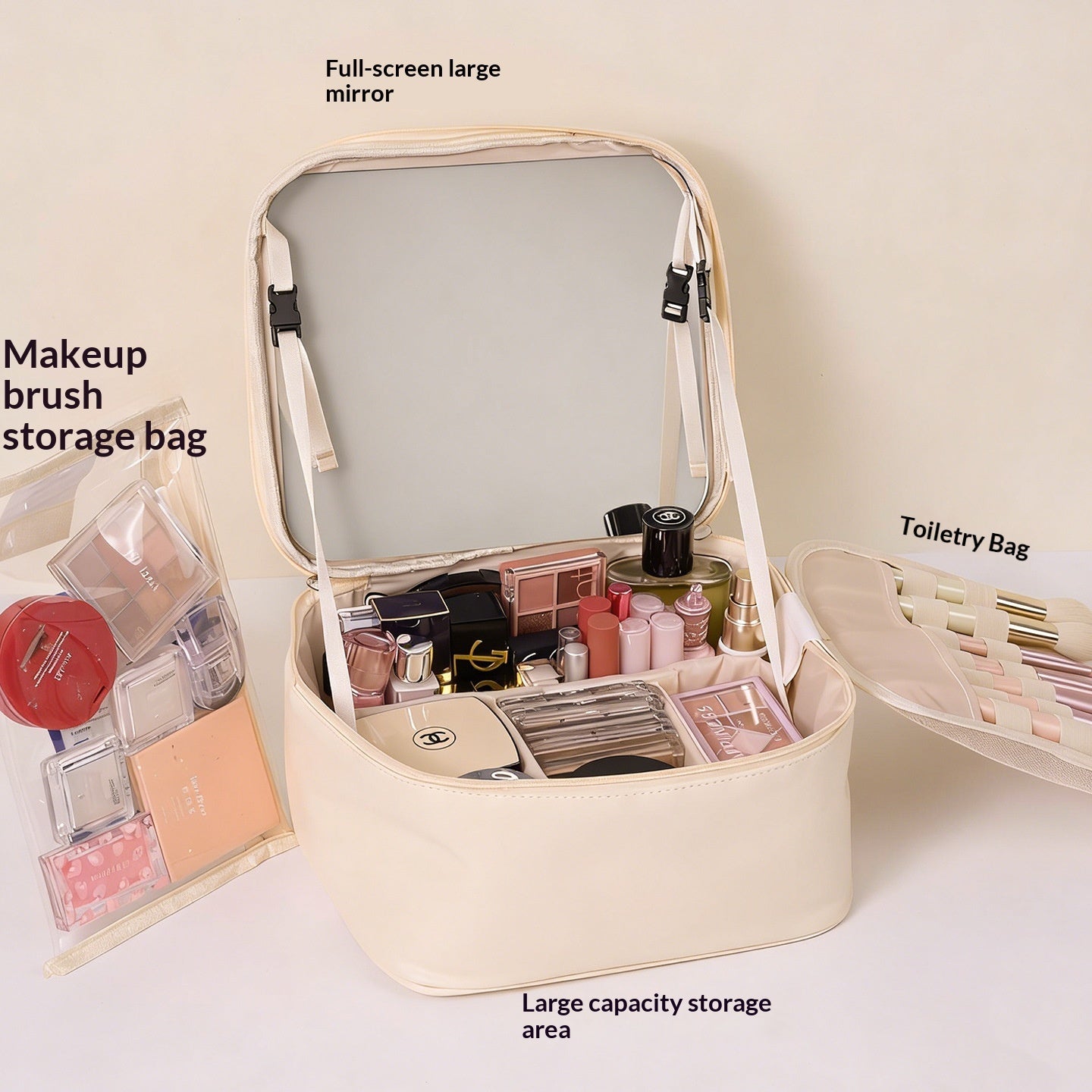 Spacious Travel Makeup Bag — Your Ultimate Cosmetic Organizer