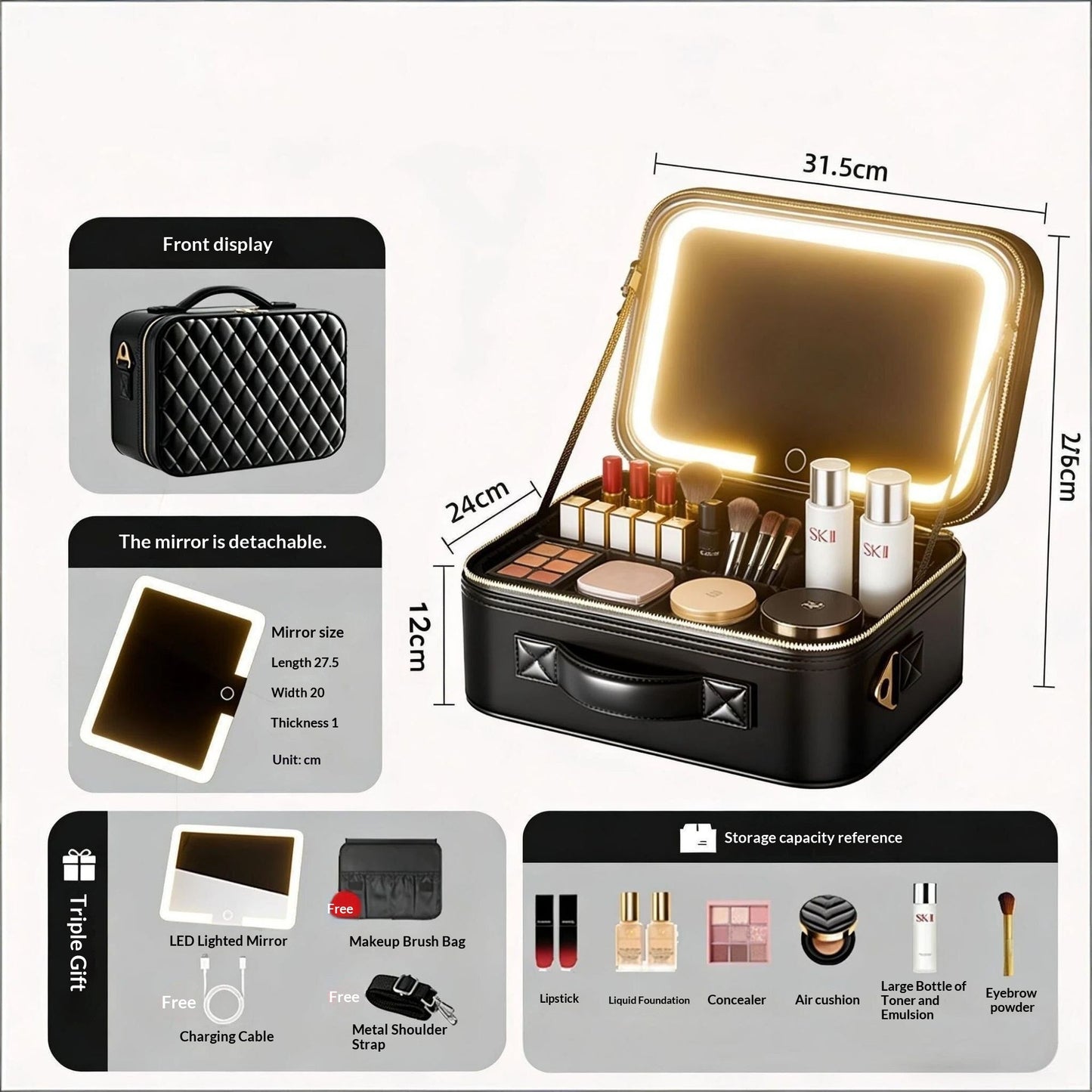 Spacious Travel Makeup Bag — Your Ultimate Cosmetic Organizer