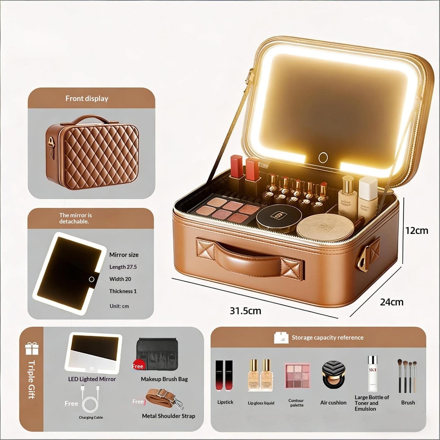 Spacious Travel Makeup Bag — Your Ultimate Cosmetic Organizer