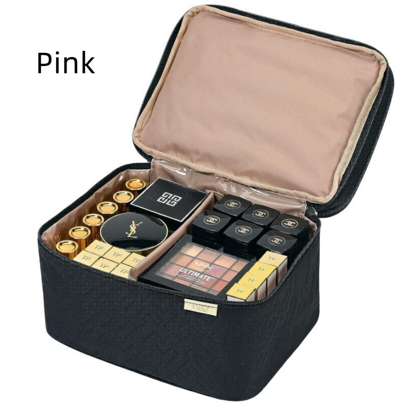 Double Layer Travel Makeup Bag — Smart & Spacious Organizer