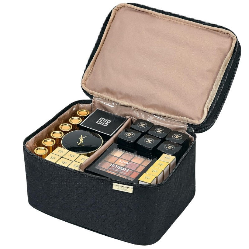Double Layer Travel Makeup Bag — Smart & Spacious Organizer