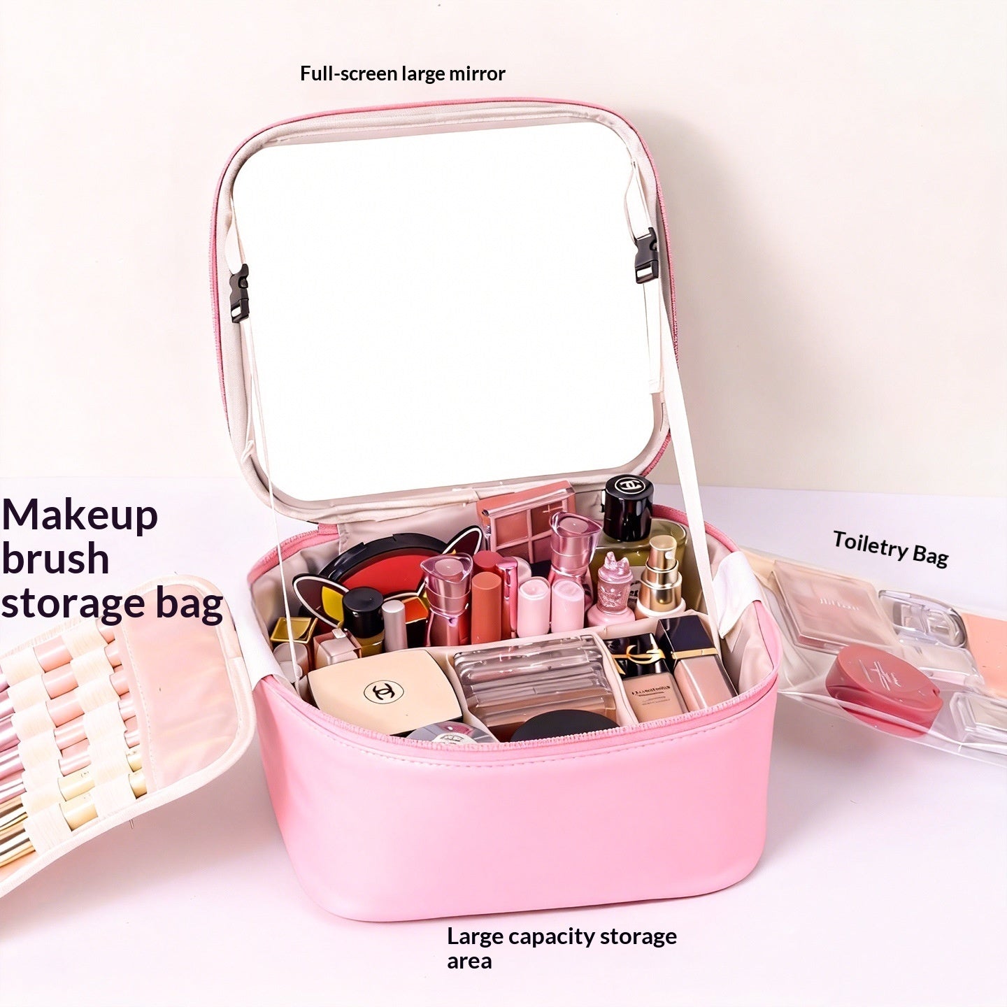 Spacious Travel Makeup Bag — Your Ultimate Cosmetic Organizer